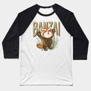 Banzai red panda Baseball T-Shirt